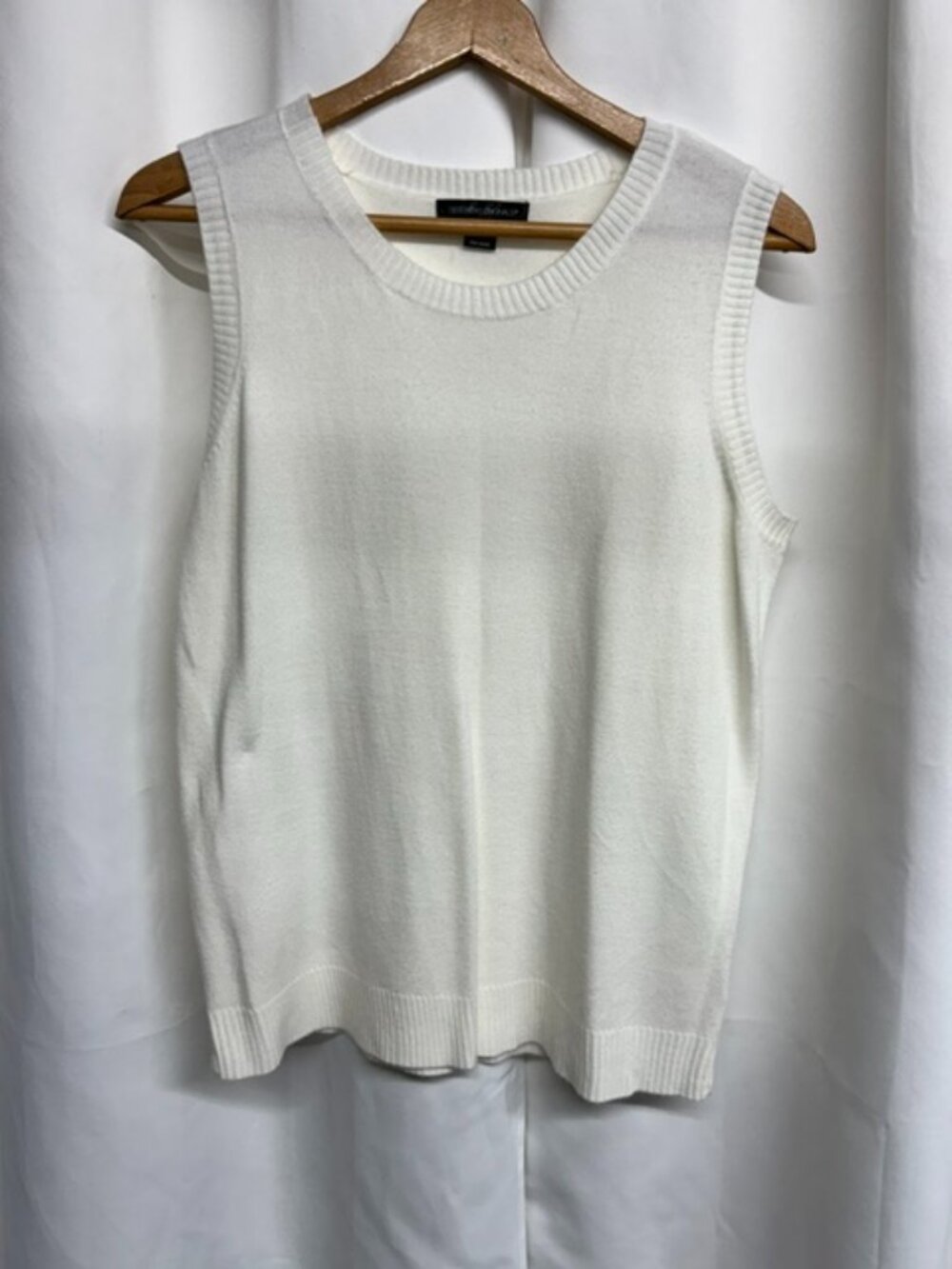 Ladies Designer Originals Cream Knit Vest - Size L